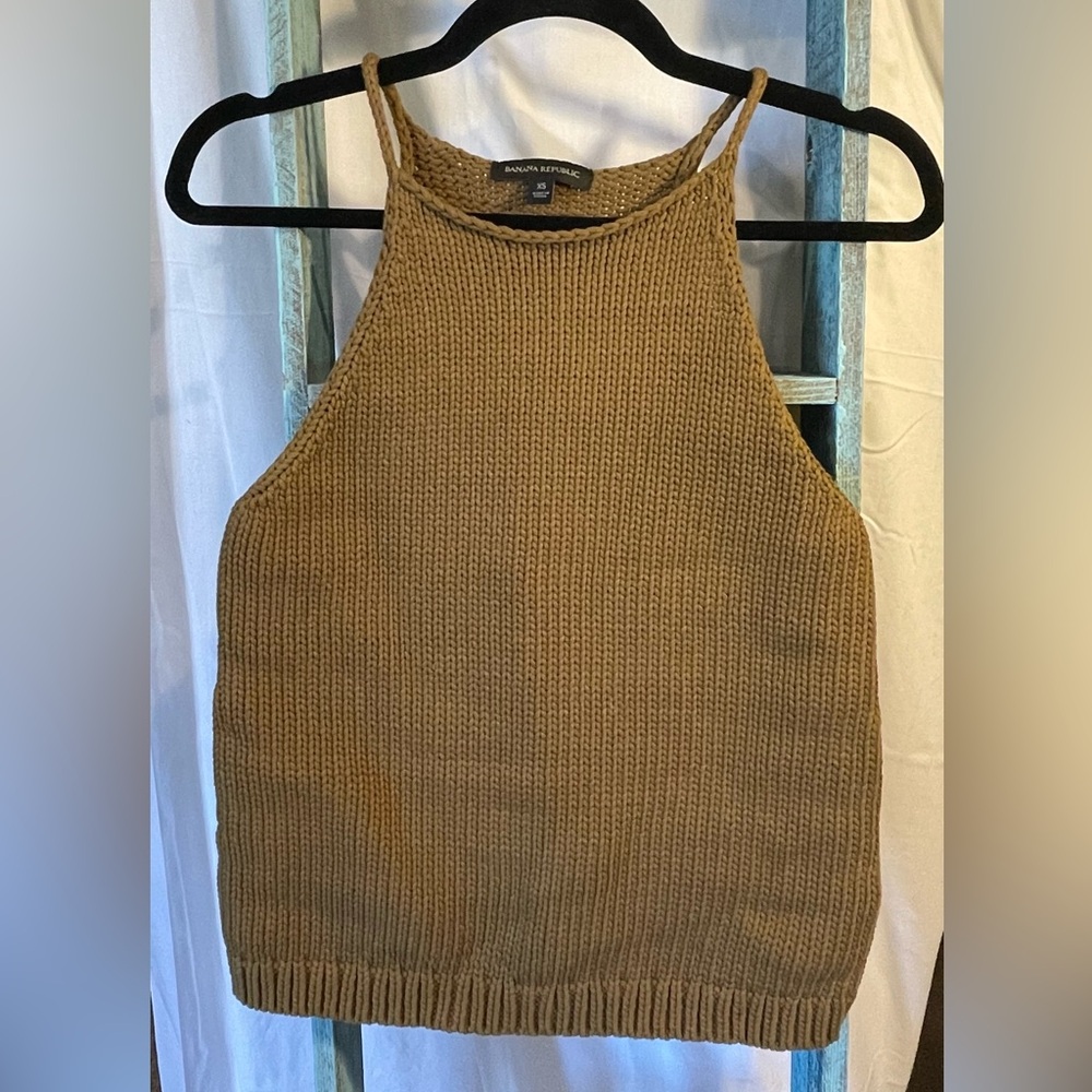 Banana Republic Brown Knit Tank Top
